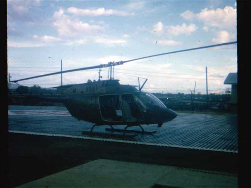 View of Chopper on Helipad 